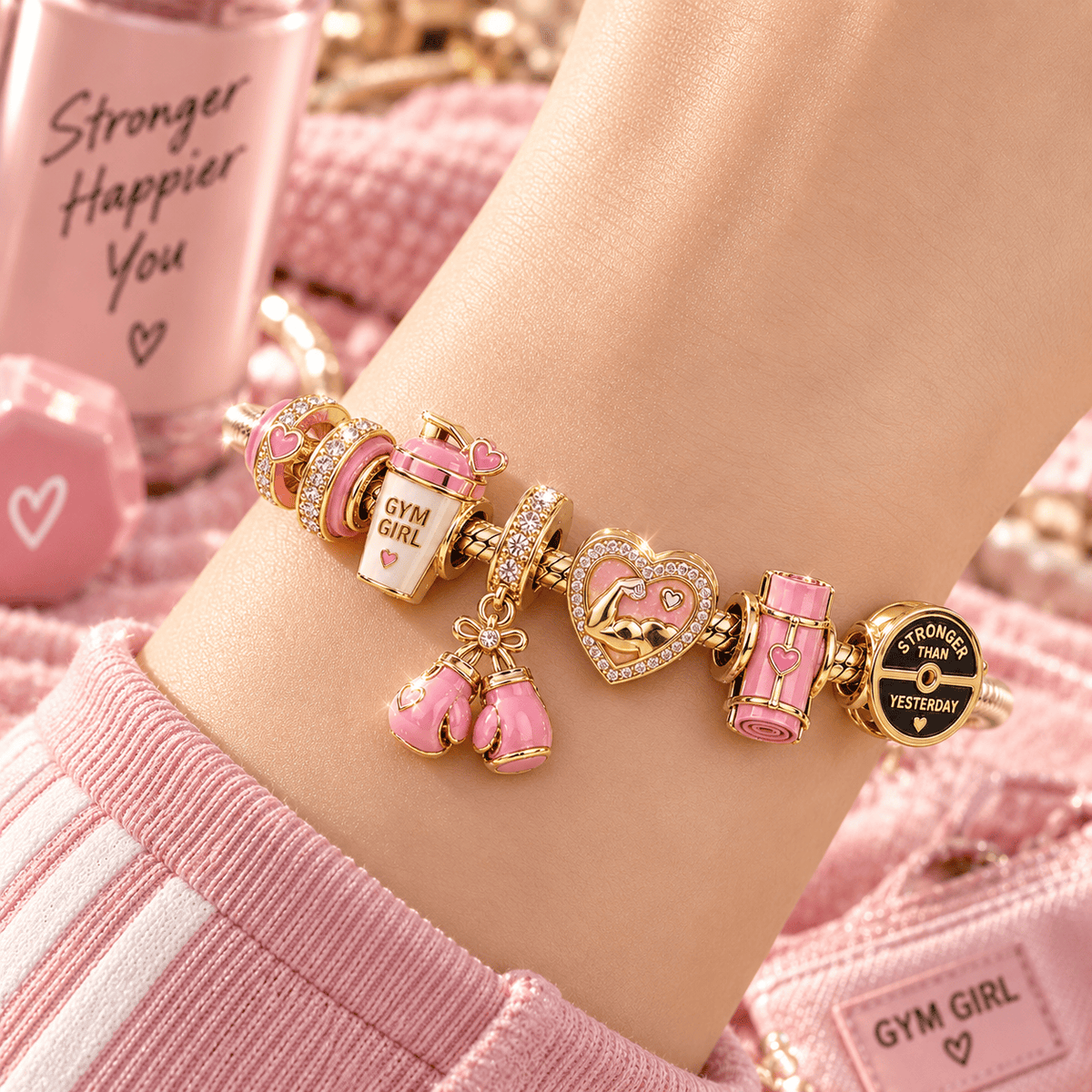 GG Gold Charm Bracelet Set TTN