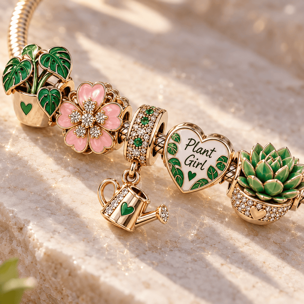 PG Silver Charm Bracelet Set TTN