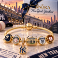 NYY Gold Charm Bracelet Set NHVH
