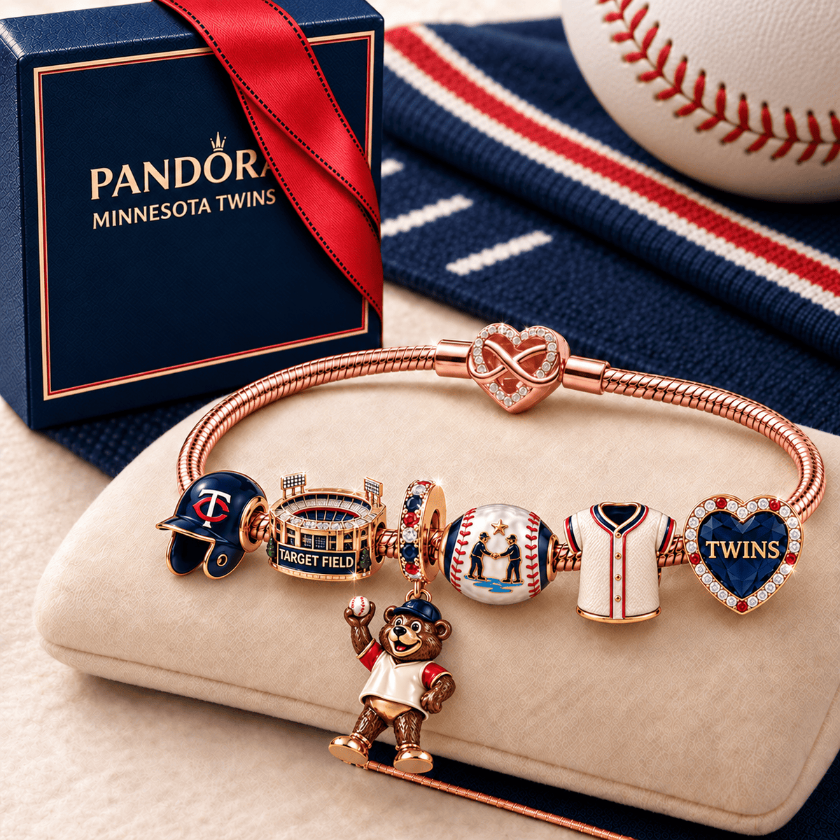 MNST Rose Gold Charm Bracelet Set TMH
