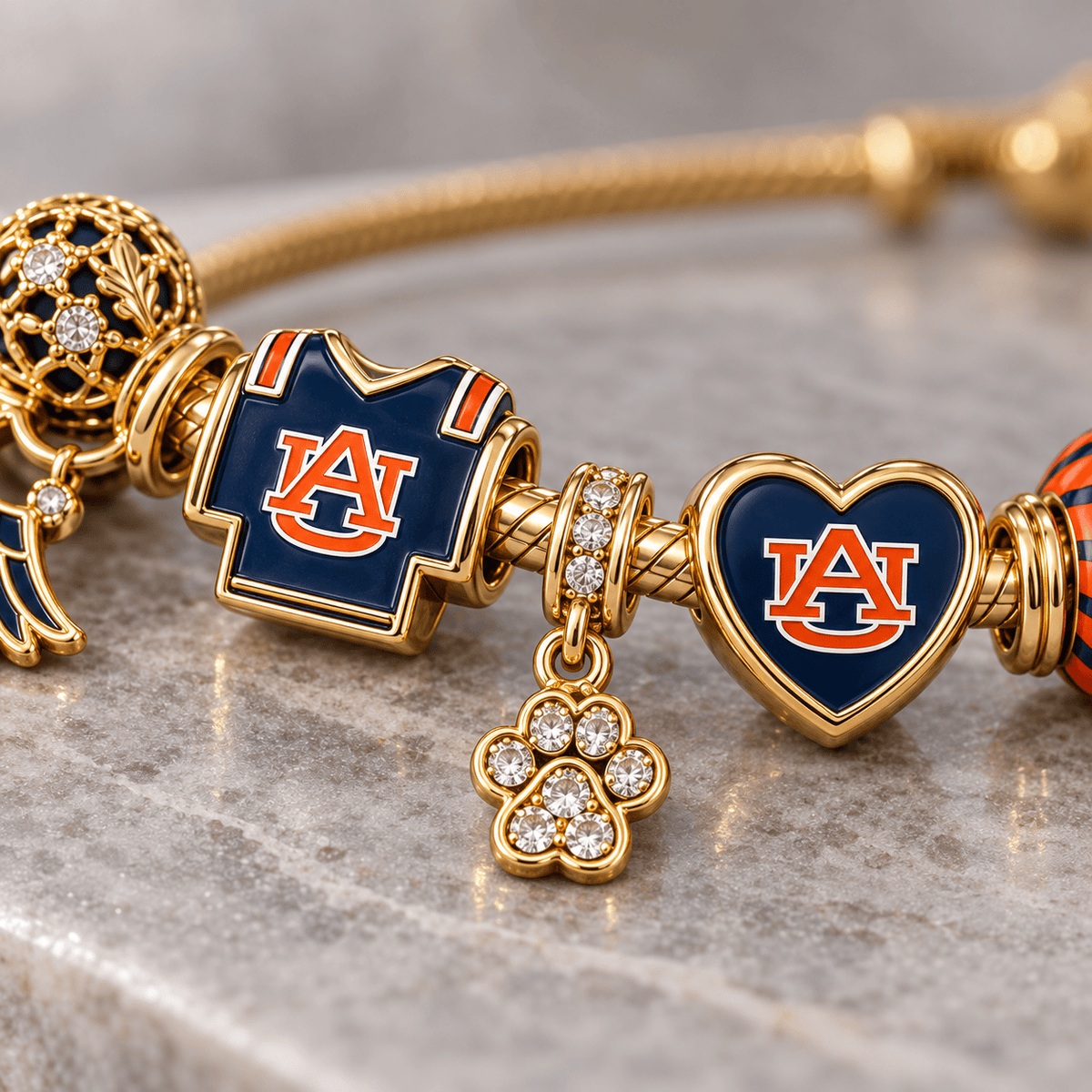 ABTG Gold Charm Bracelet Set PTKL