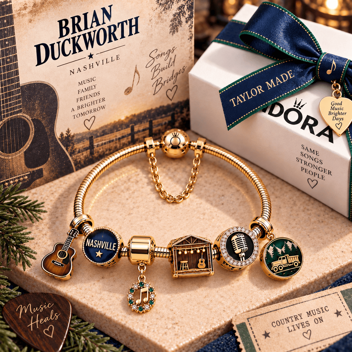 BD Gold Charm Bracelet Set PNPA