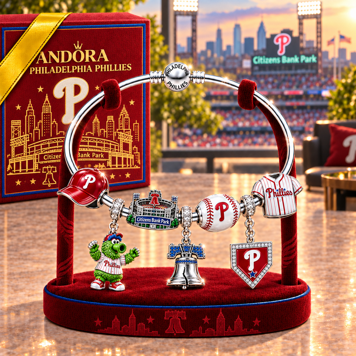 PPP Silver Charm Bracelet Set TMH
