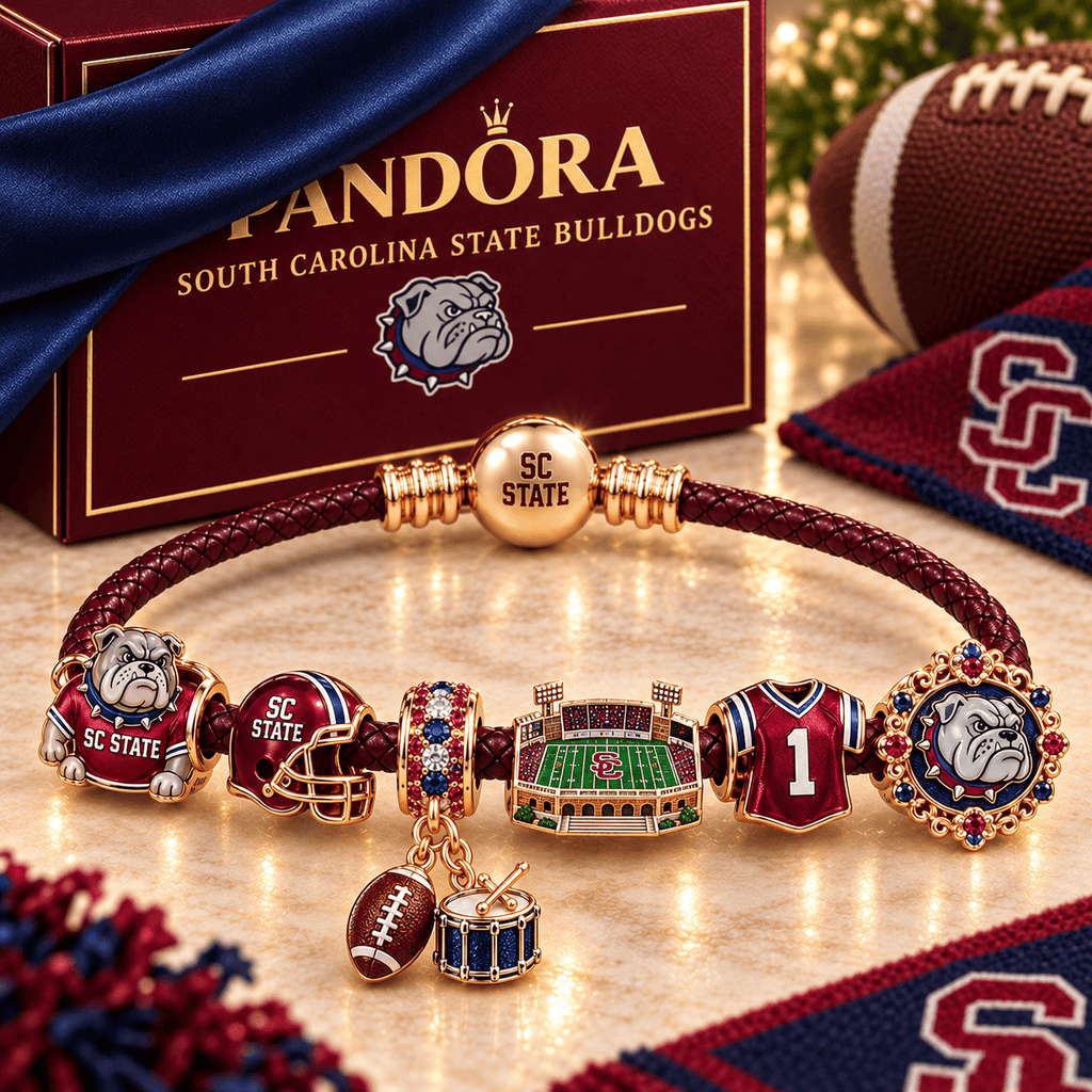 SCSB Braided Leather Cord Charm Bracelet Set NHVH