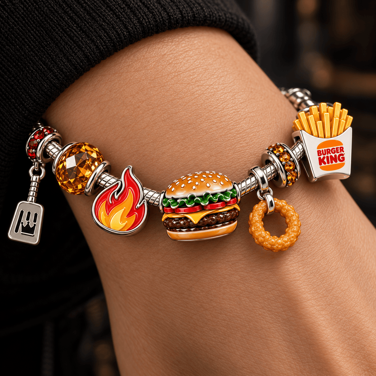 BGK Silver Charm Bracelet Set TTTT