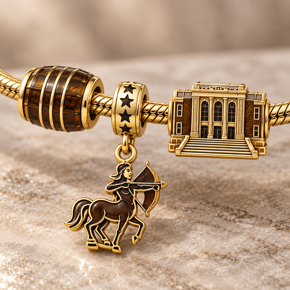 IPT Gold Charm Bracelet Set HQH