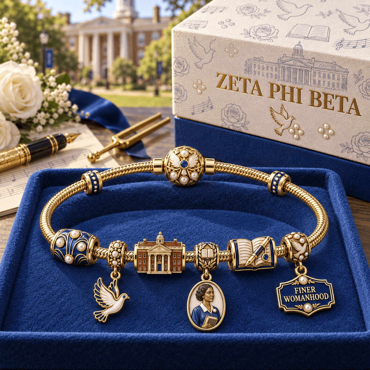 ZPB Gold Charm Bracelet Set HQH