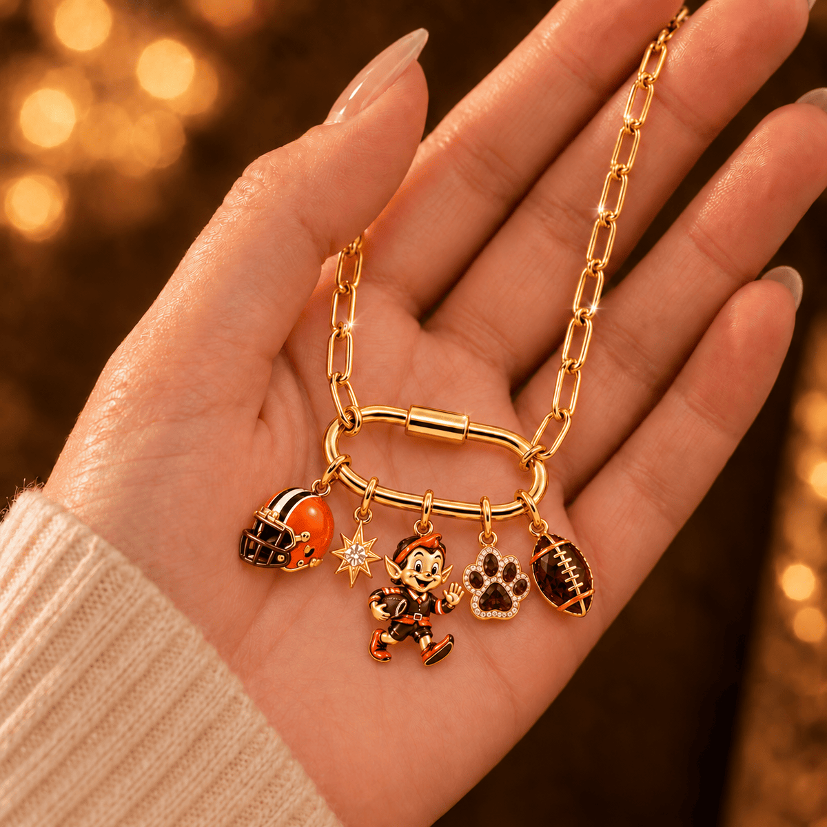 CLVB Solid Gold Chain with Diamond Pendant TMH