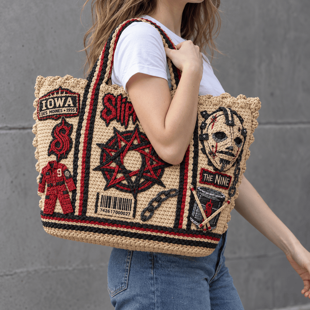 SLK Straw-Style Embellished Tote Bag DNBN