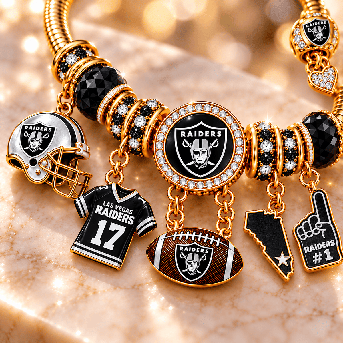 LVR Gold Charm Bracelet Set PNPA
