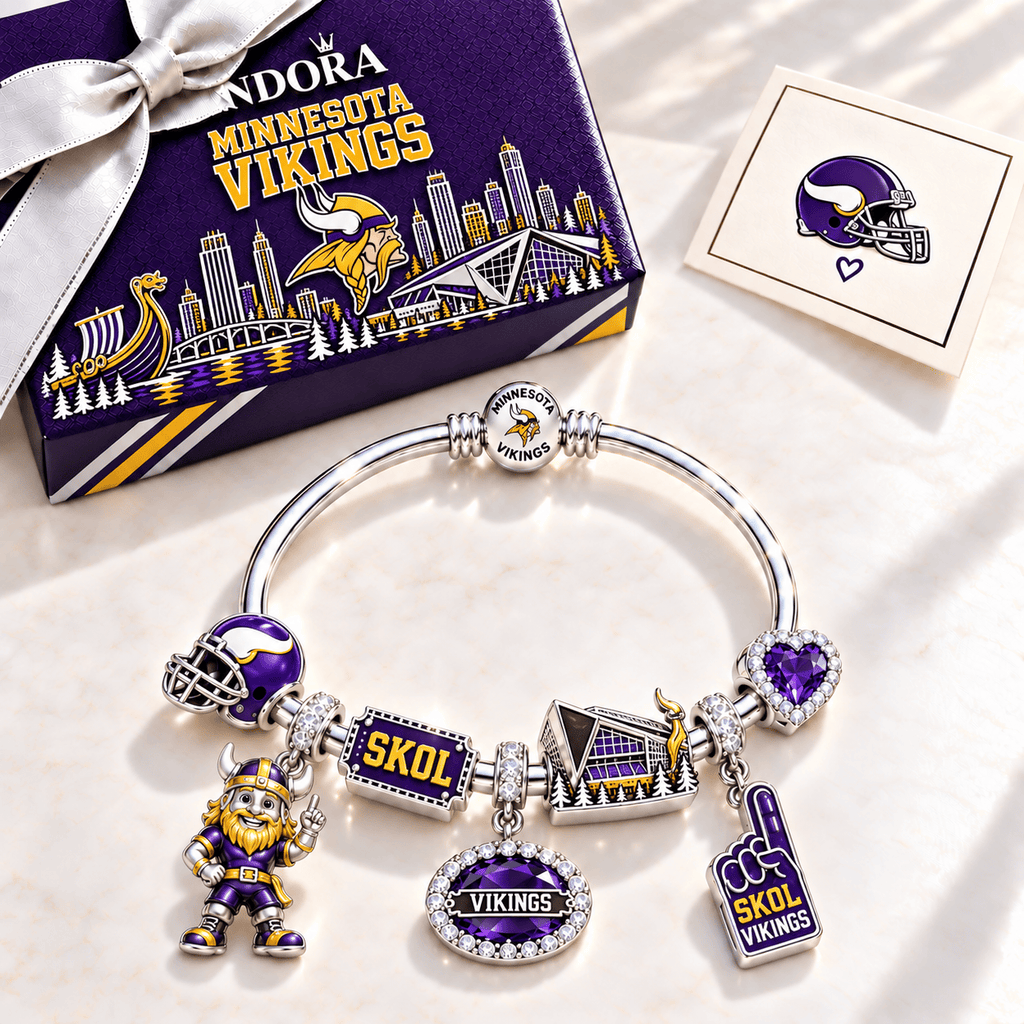 MNVK Silver Charm Bracelet Set TMH