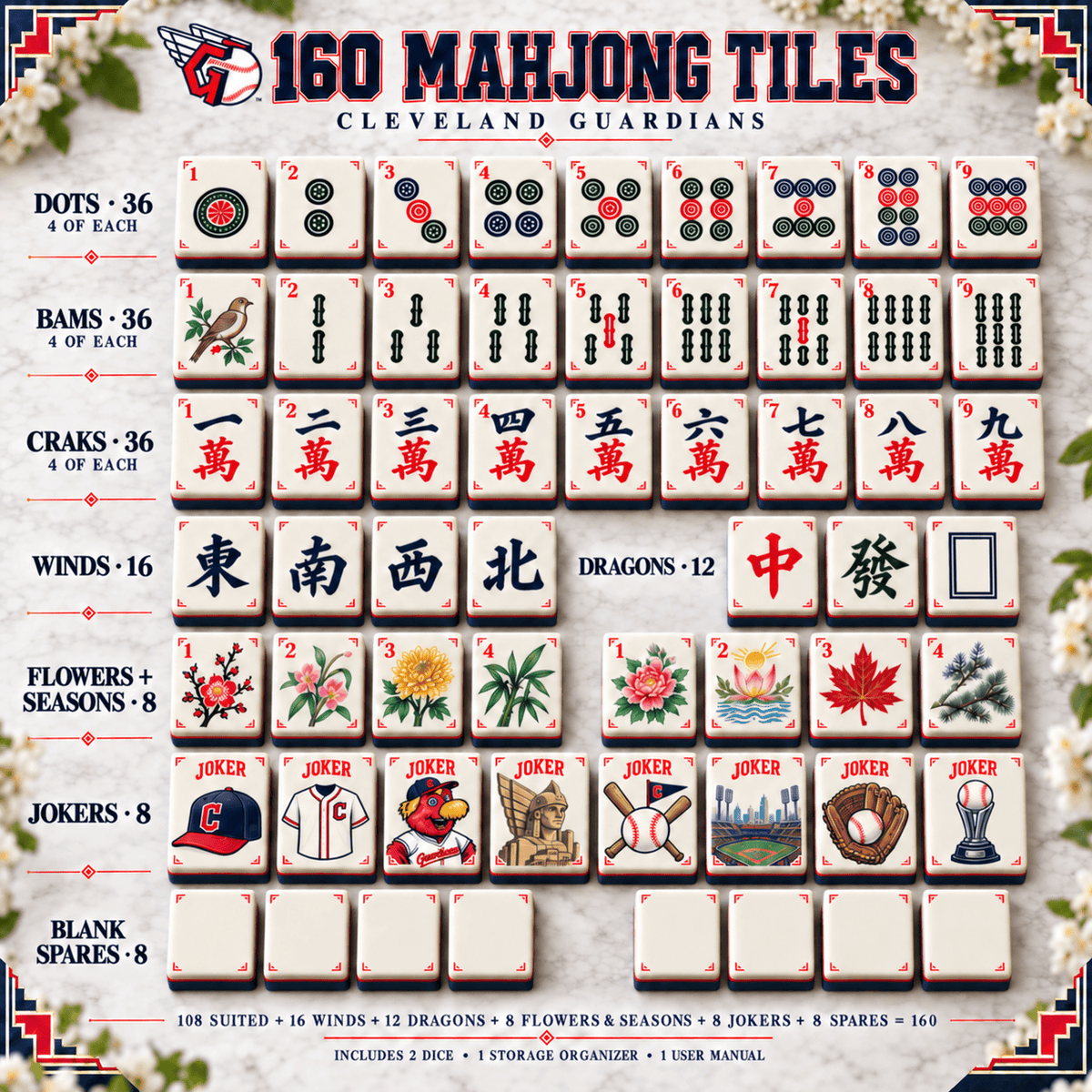 Premium CLG Mahjong Tiles Set TTMH