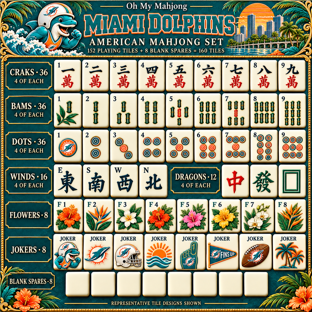 MDP Premium Mahjong Set – Game Night Edition NHVH