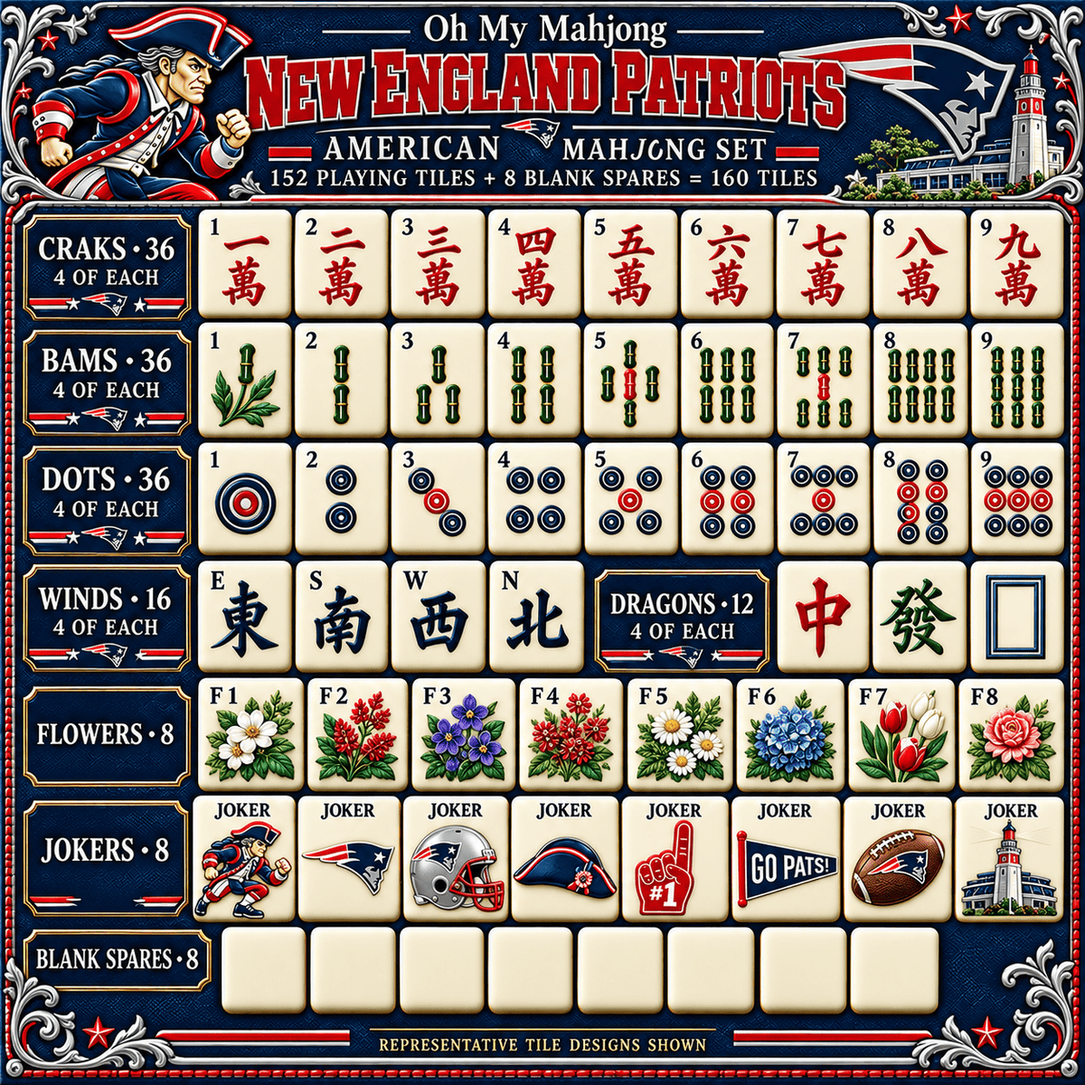 NEP Premium Mahjong Set – Game Night Edition NHVH