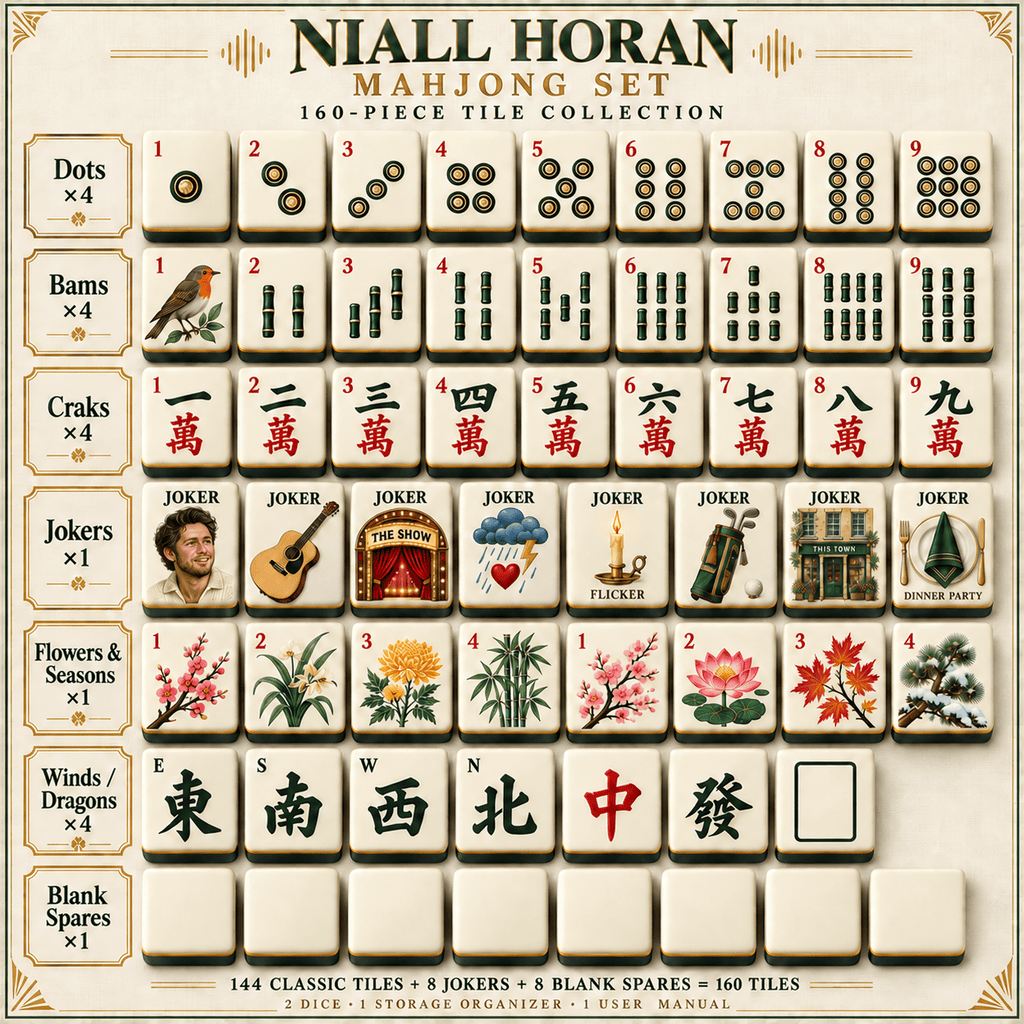 Premium NHR Mahjong Tiles Set PVNA