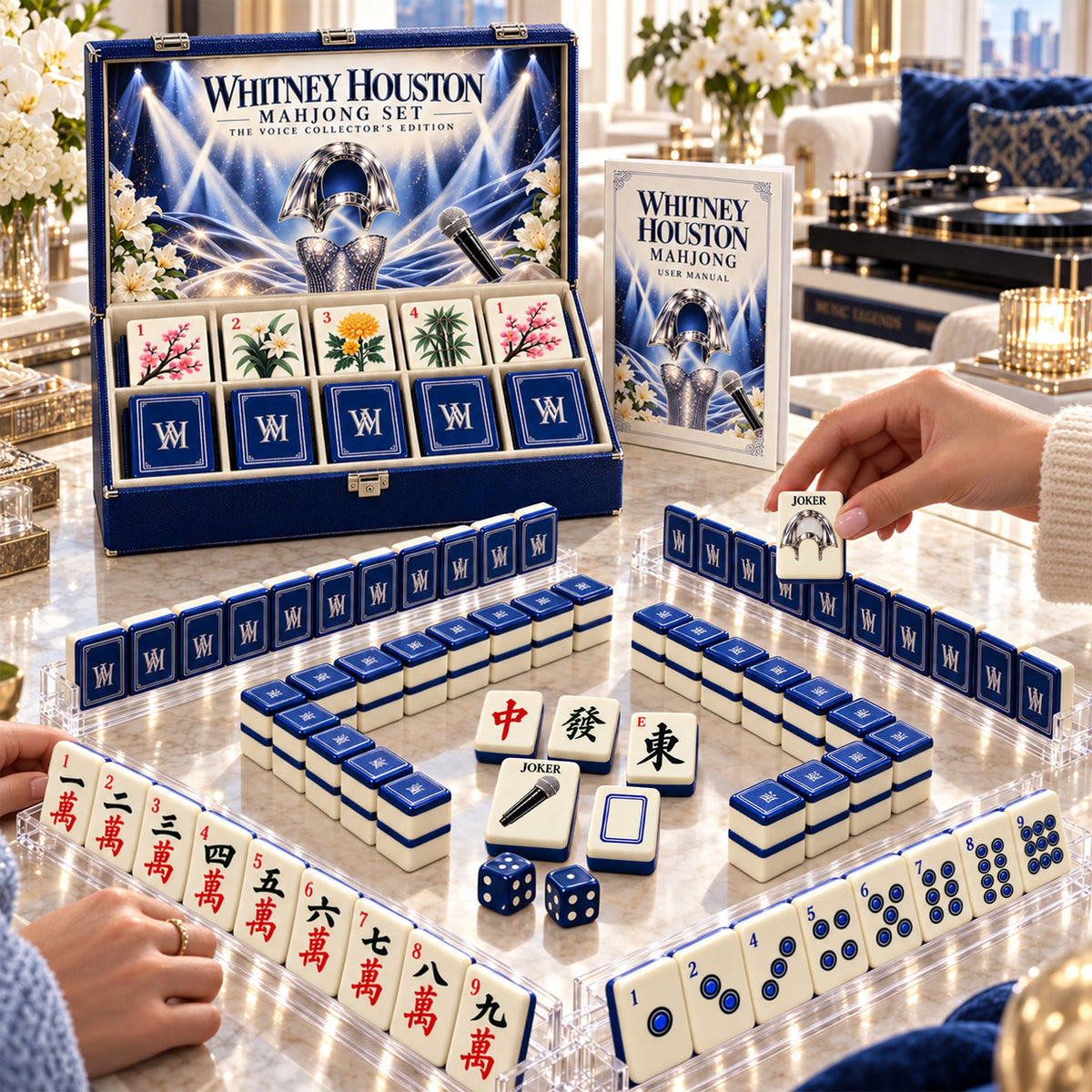 Premium WNHT Mahjong Tiles Set PVNA