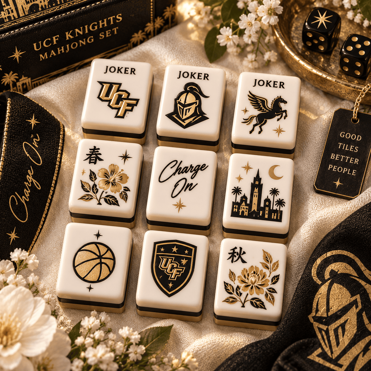 Premium UCF Mahjong Tiles Set TNSM