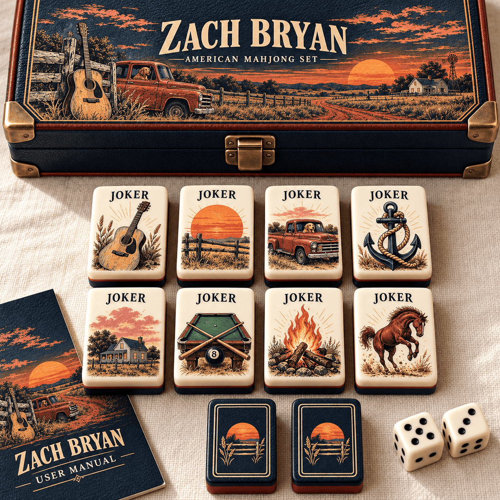 Premium ZBR Mahjong Tiles Set PVNA