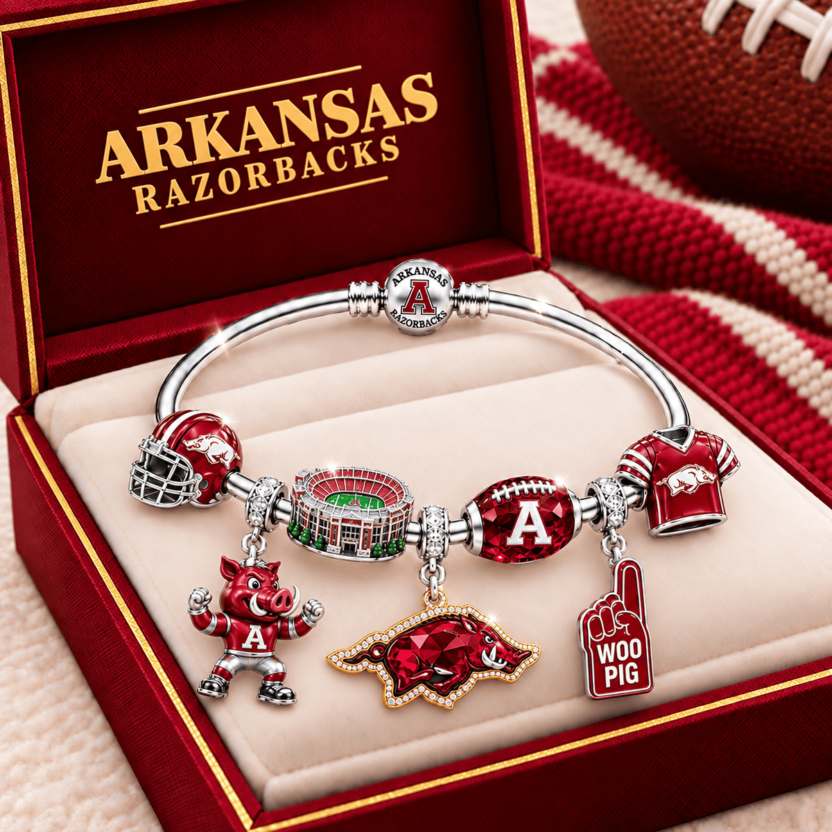 AKR Silver Charm Bracelet Set TMH