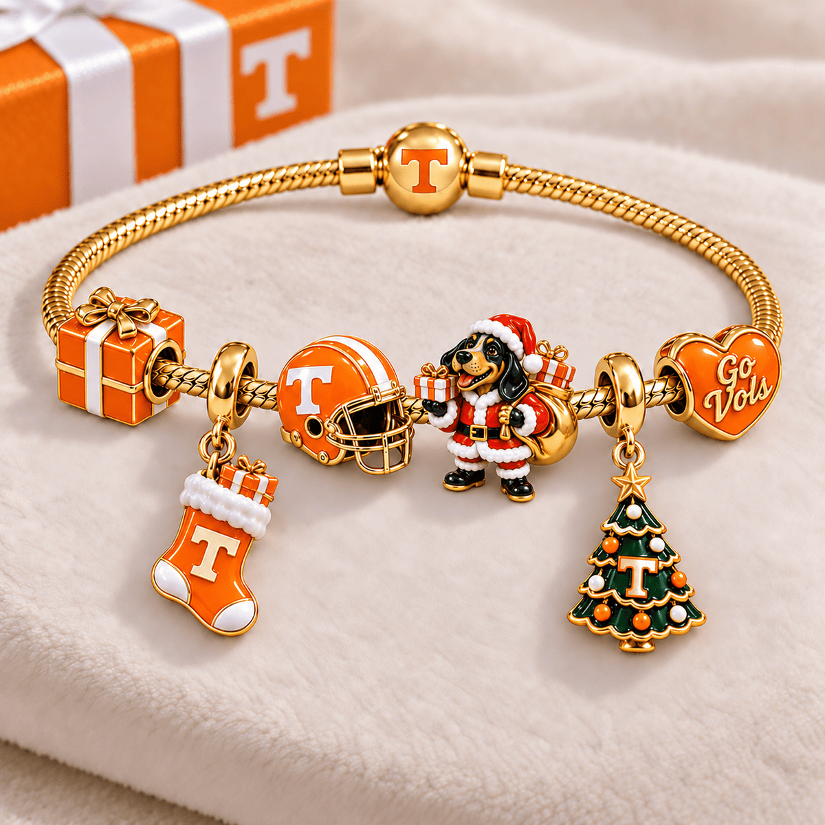 TVF Gold Charm Bracelet Set TTTT