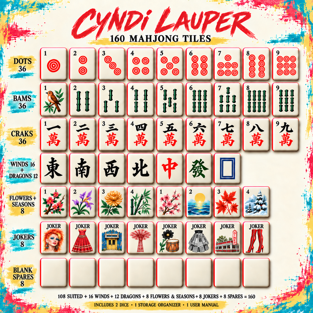 Premium CDL Mahjong Tiles Set TTMH