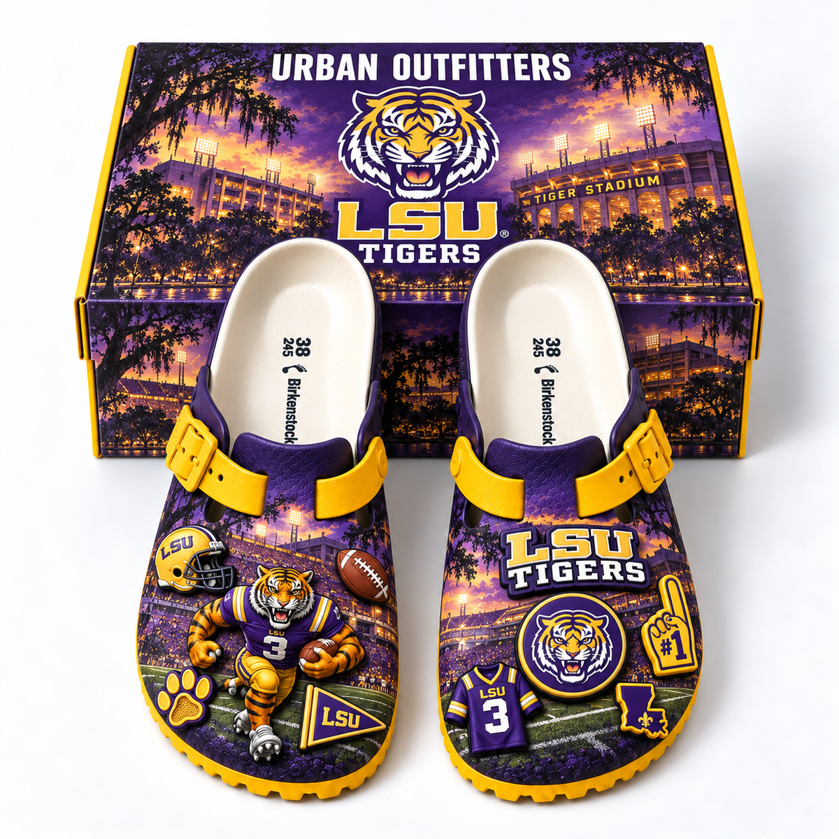 Premium LSU Signature Buckle Clogs NTVA