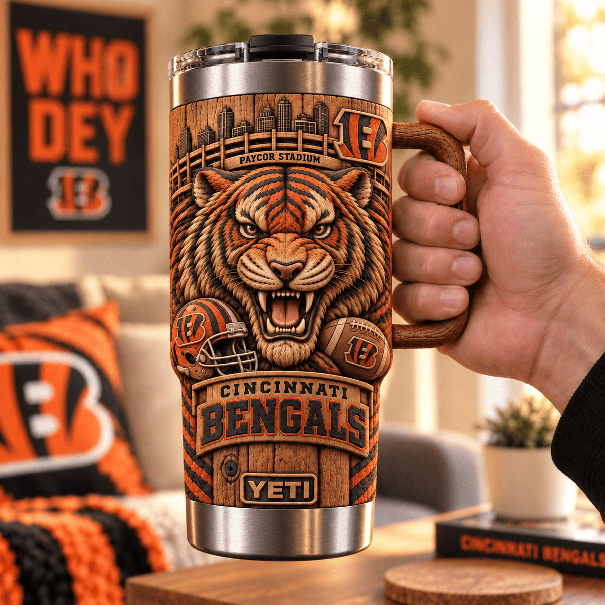 CCBG 40oz Woodgrain Relief Tumbler NTTB